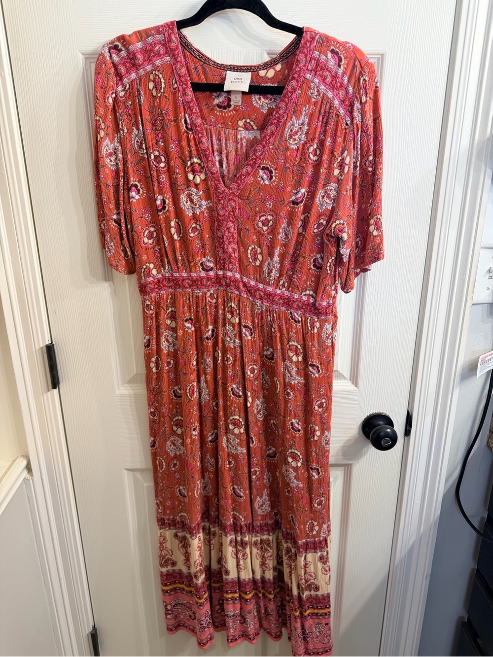 Knox Rose Coral Floral Midi Dress